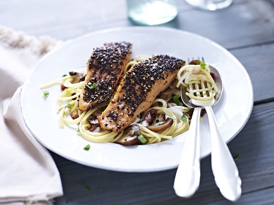 Salmon with Asian based sauce